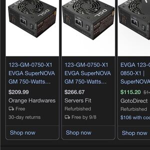 EVGA 750W Power Supply - Black